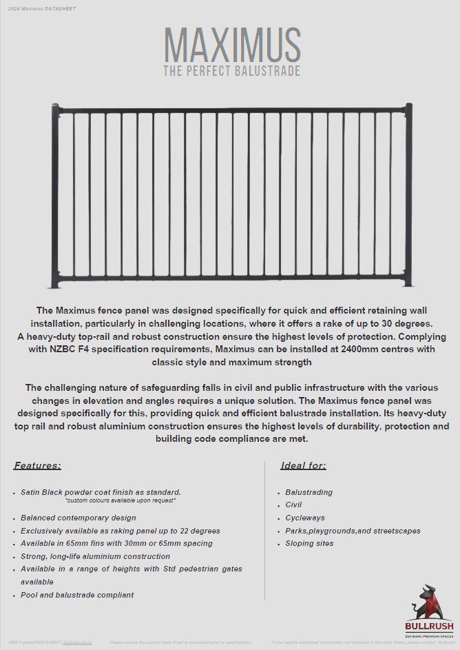 Maximus Data-Sheet Bullrush