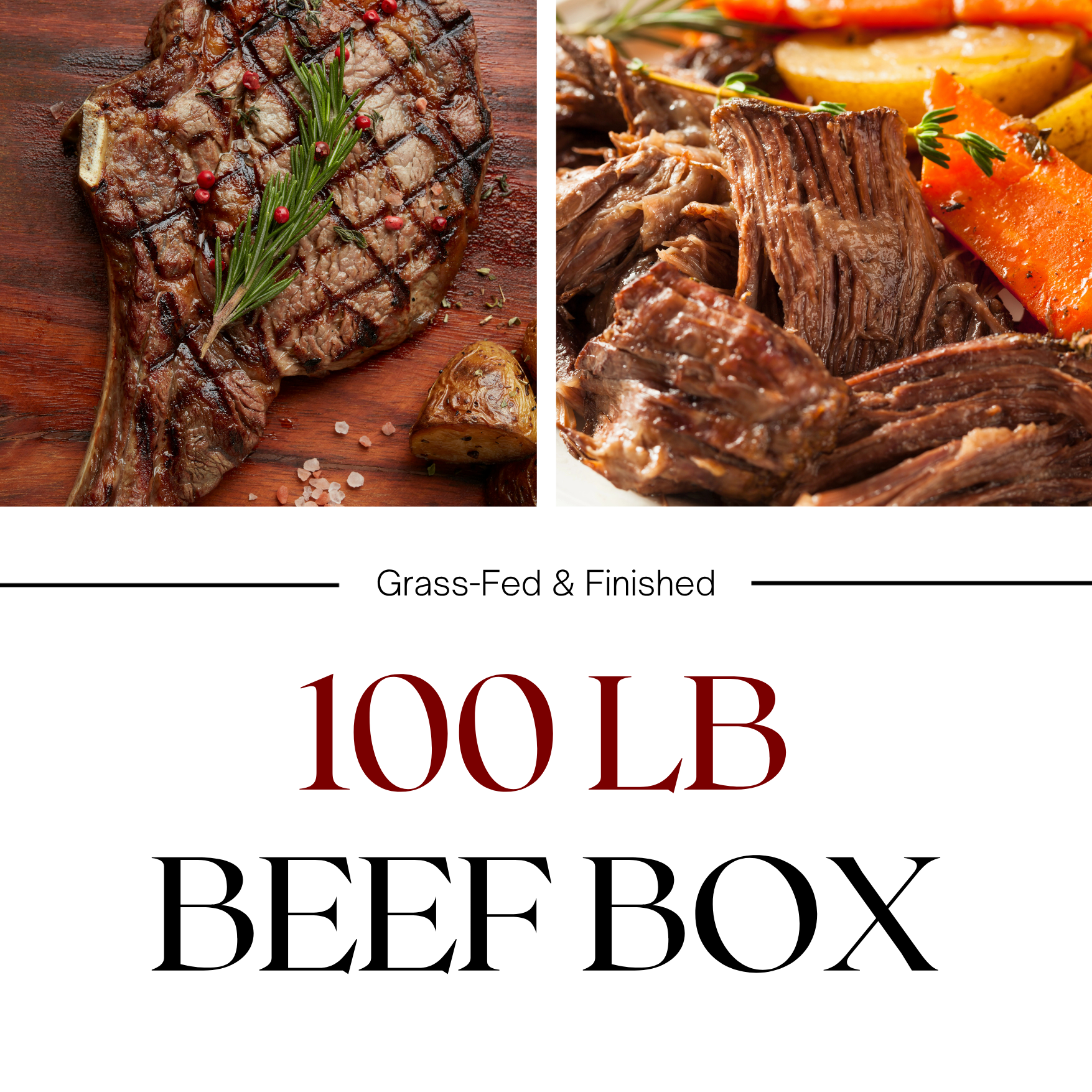 100 lb Grass-Fed & Finished Beef Share (Approx. 1/4 of a cow)