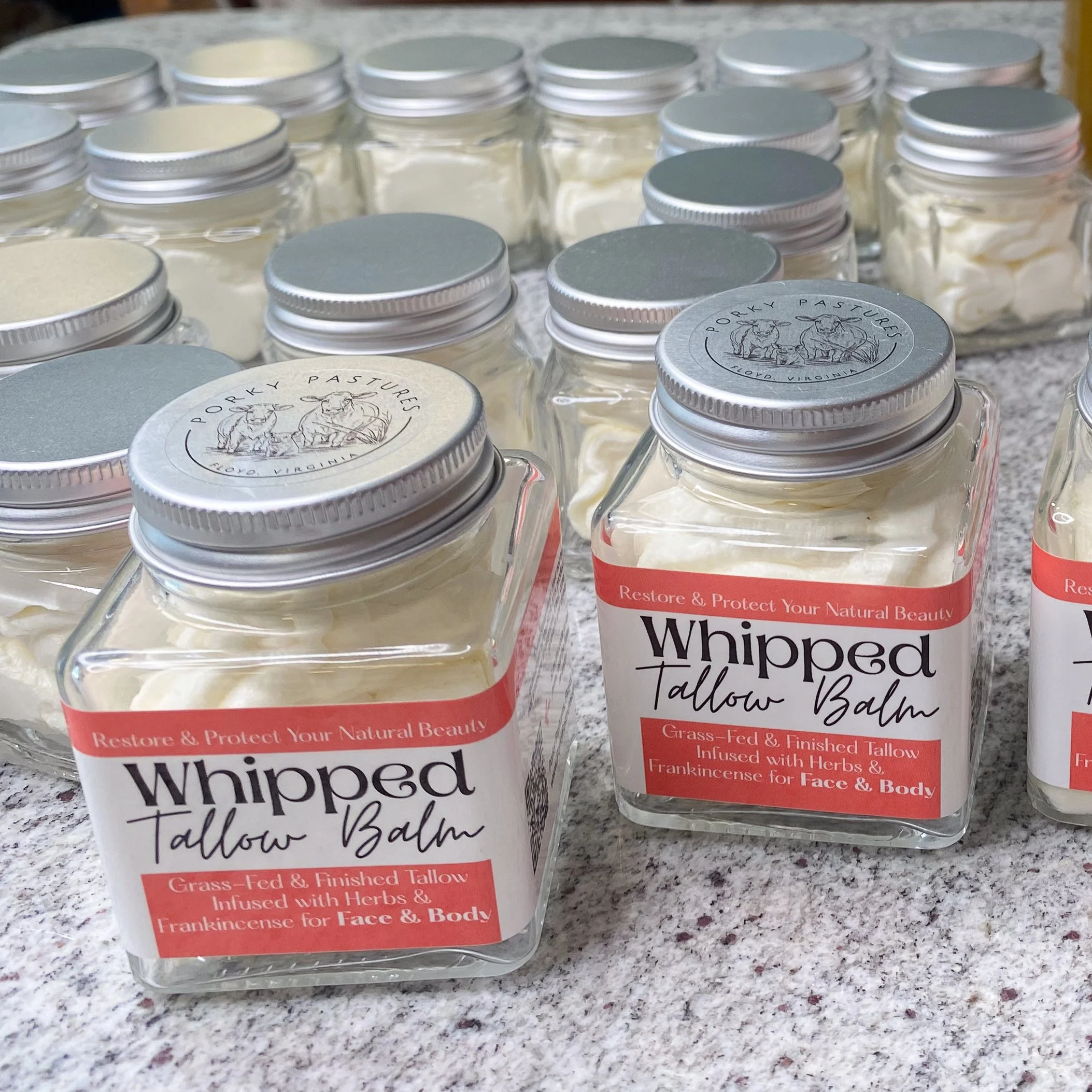 Whipped Tallow Balm, Herbal Frankincense Resin Infused