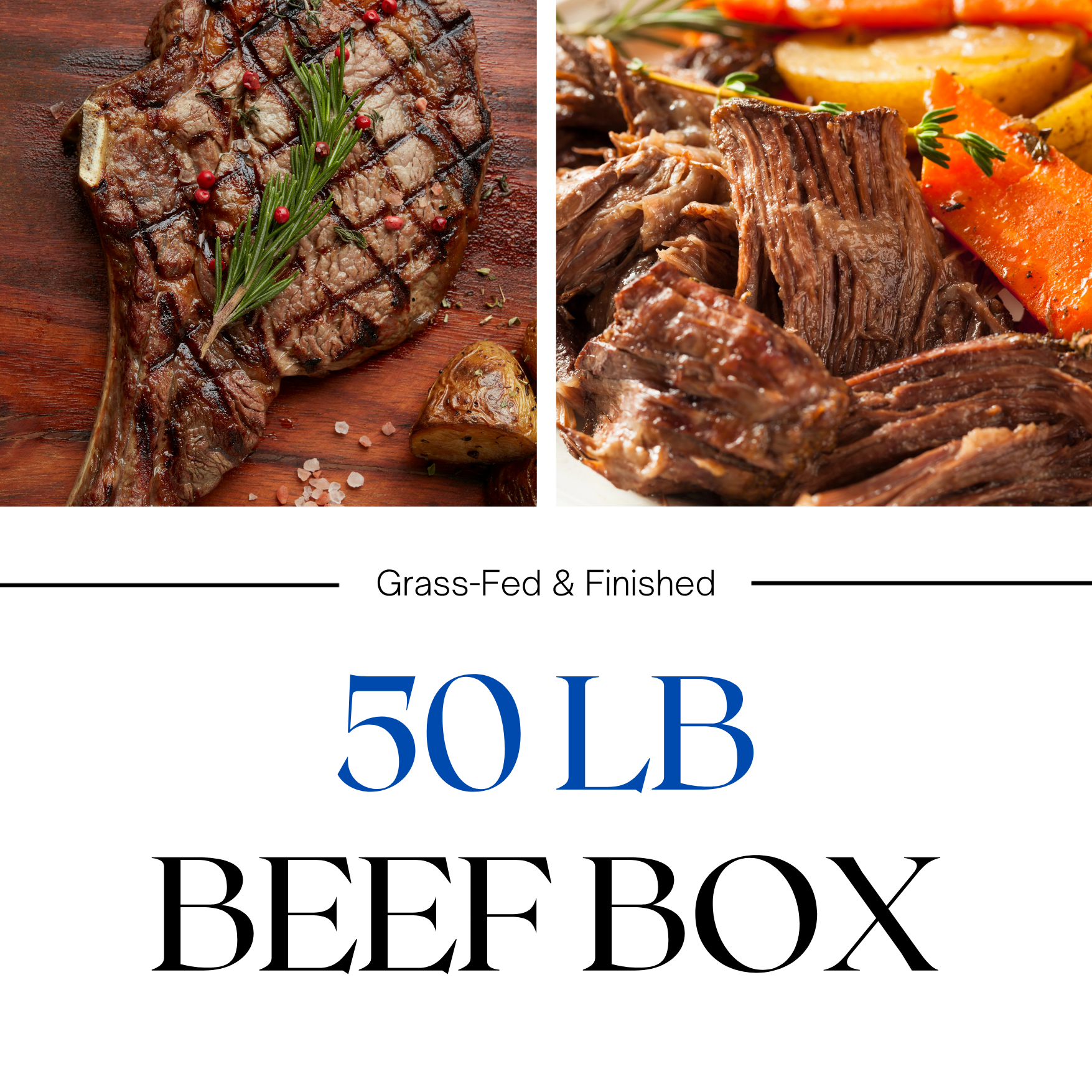 50 lb Grass-Fed & Finished Beef Share (Approx. 1/8 of a cow)