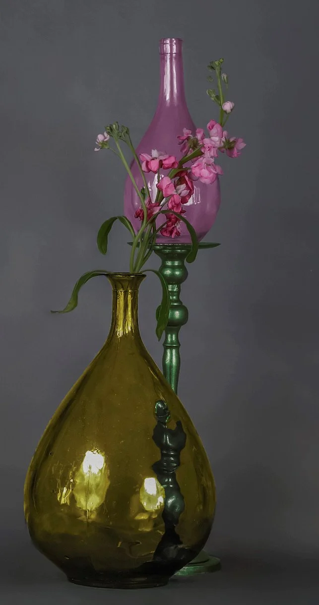 LS-00210 · Untitled (Snapdragon Blooms on Gray Background) · Still Life · 2025