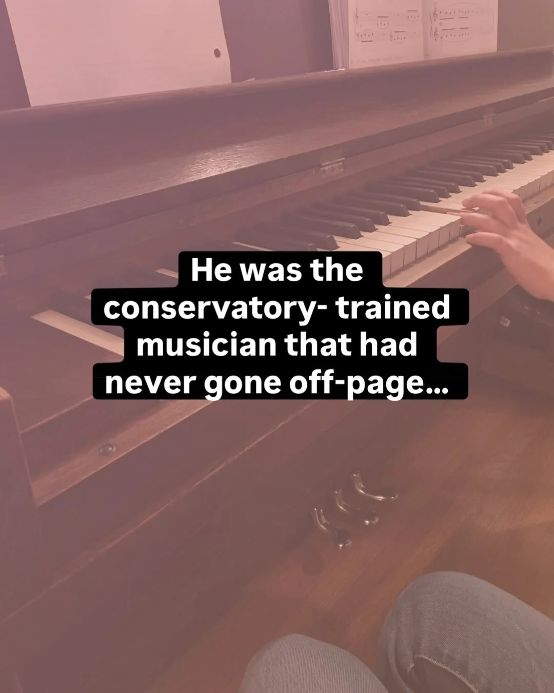 What if the music were allowed to change - and so were you? 

Swipe to read his story.