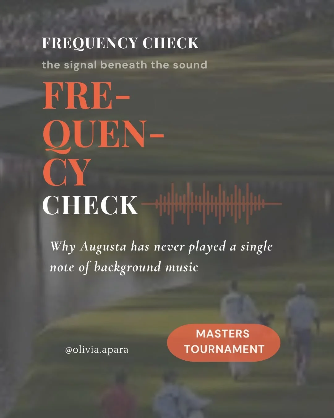 Sports are basically always on in my house, and I am always turning the volume down or muting commercials. 

But one program I never complain about being on in the background? The Masters weekend. ⛳️

Last year, I was so intrigued by the noticeable s