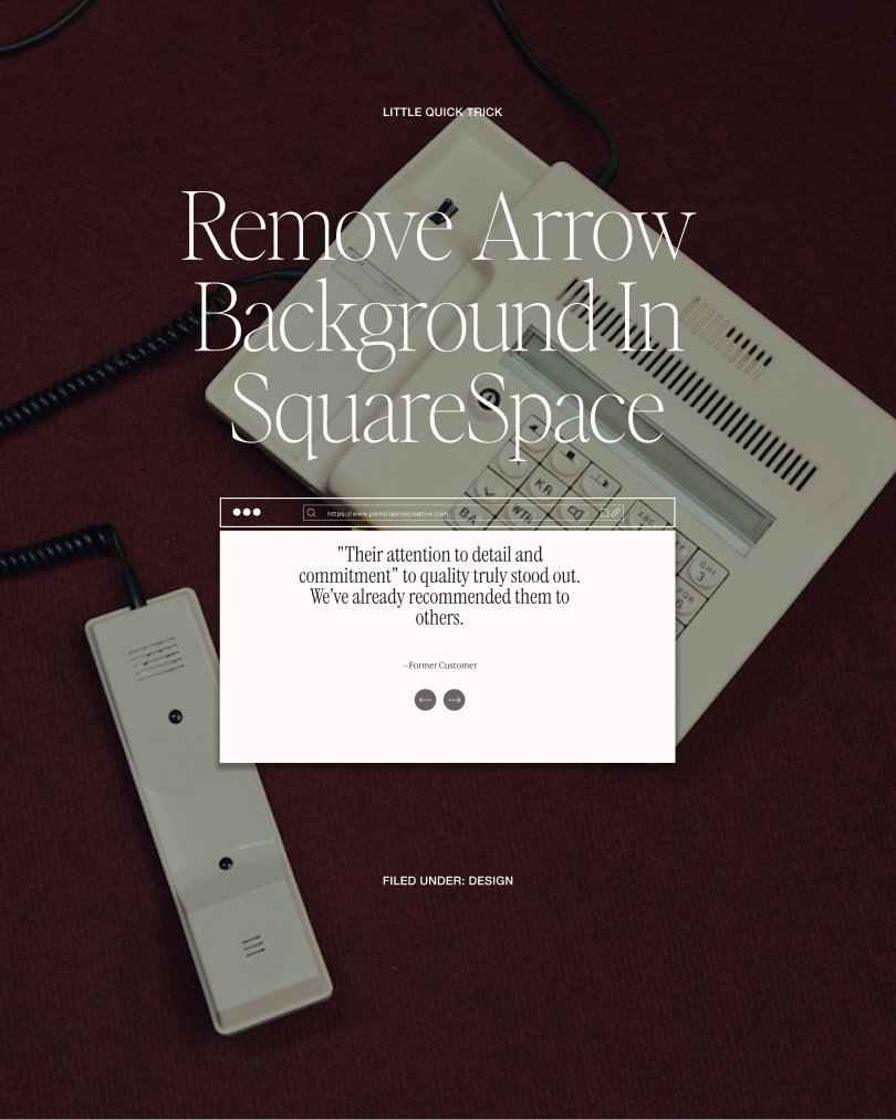 How to Get Minimal Arrows in SquareSpace