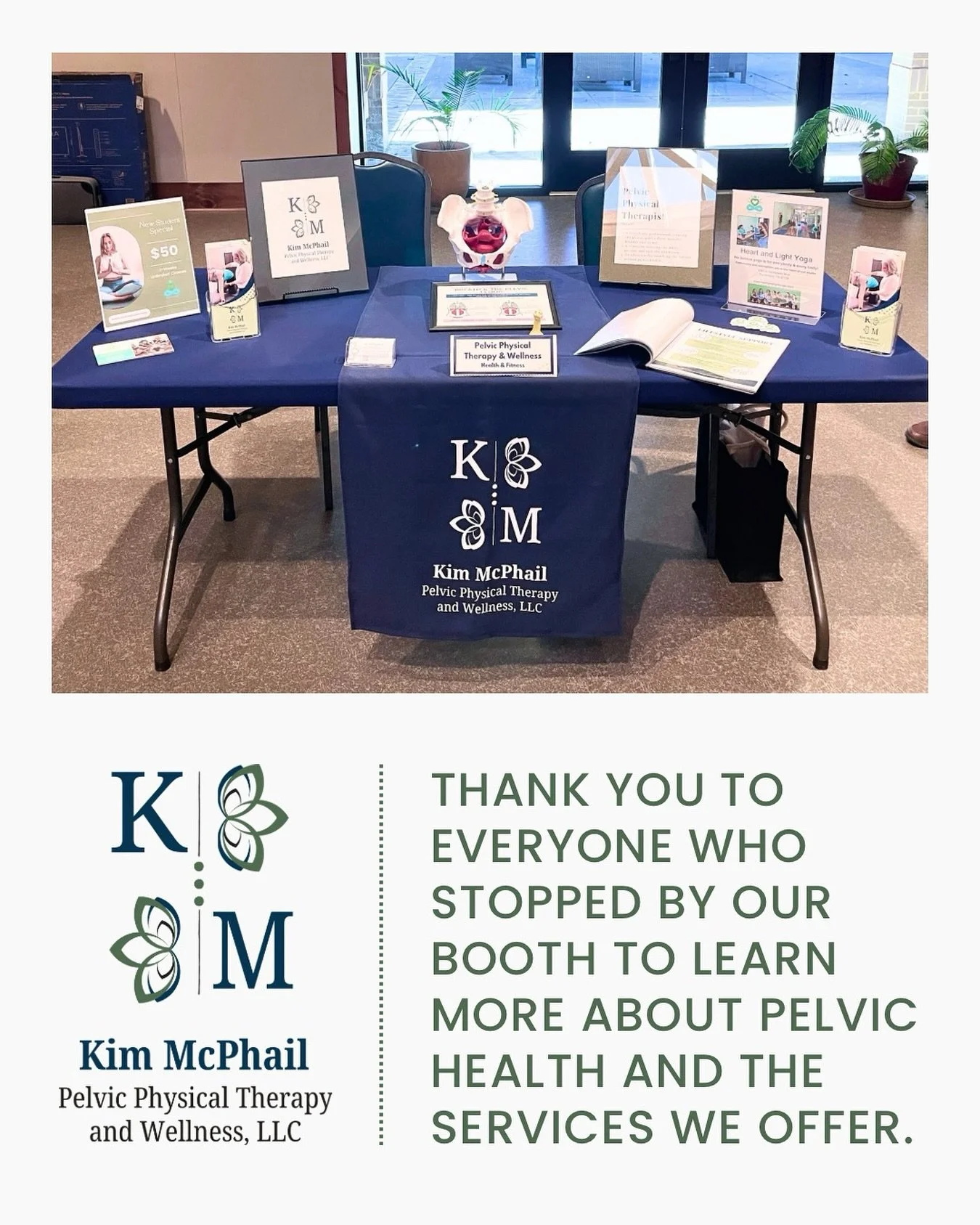 We hosted a booth at a recent small business event. Thank you to everyone who stopped by to learn more about pelvic health and the services we offer.

Here are a few things people learned at the booth
&bull; Pelvic floor issues are common in women of