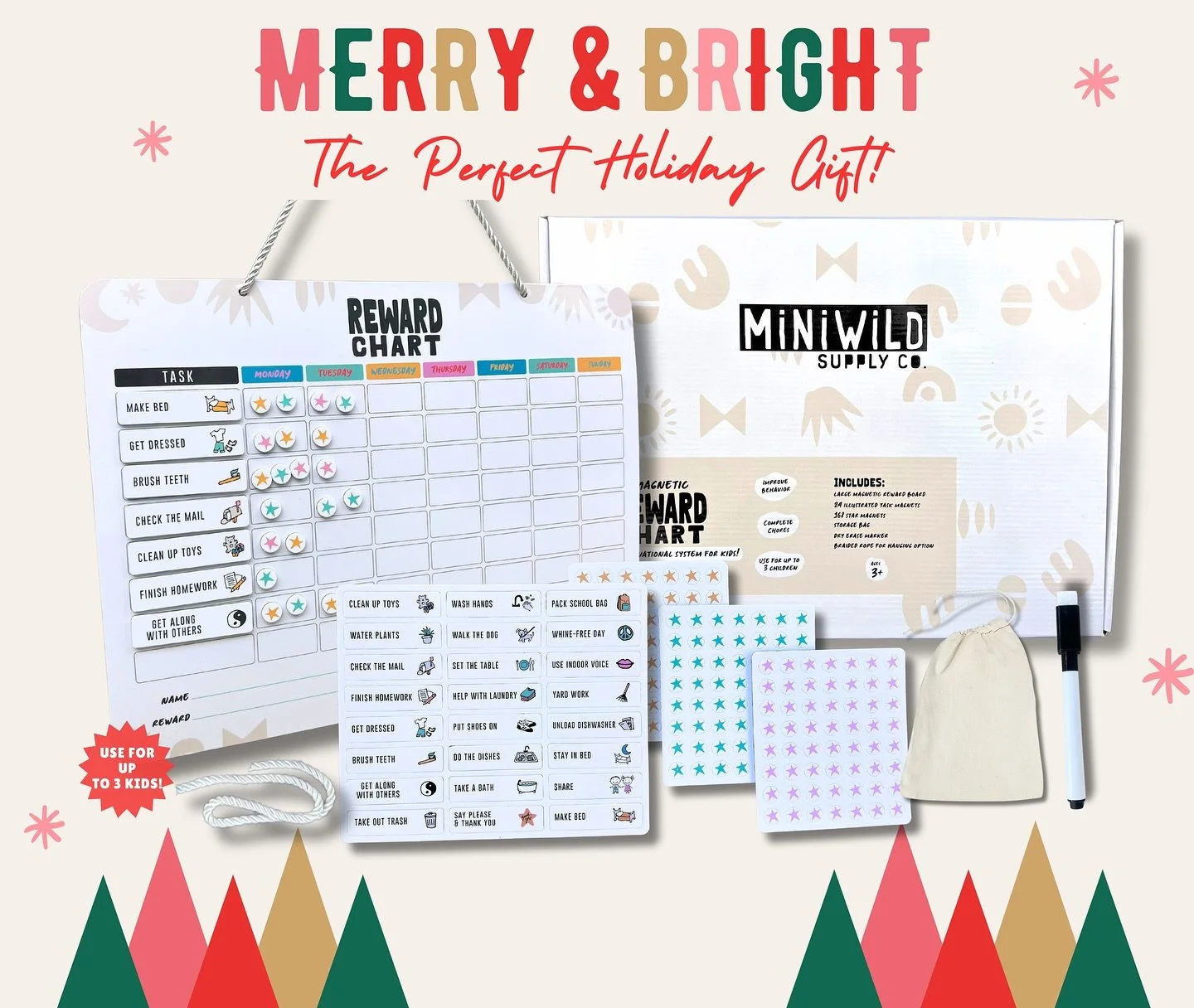 The perfect holiday gift ✨

Every parent will love this to get on track for the new year! 🤍

Kids love to complete tasks to earn stars. And parents love the independence and confidence it brings! 

Made by a mom, for moms 🖤 Stylish on trend design 