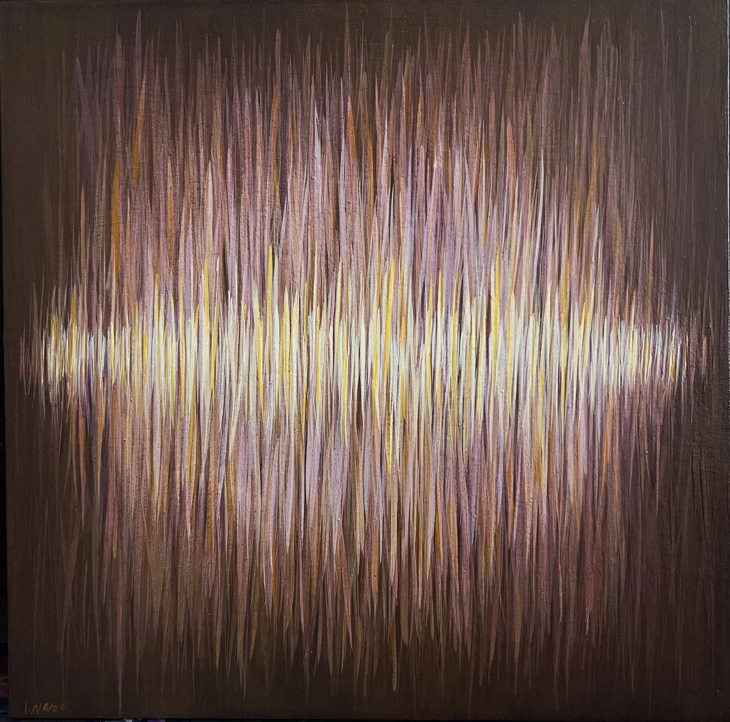 "Augery" 12 x 12 x 1, Acrylic on Wood Panel, 6/2024