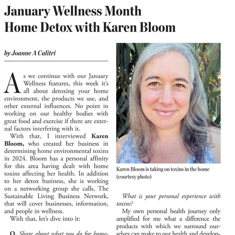 Montecito Journal Feature Article Natural Haven Home Detox with Karen Bloom