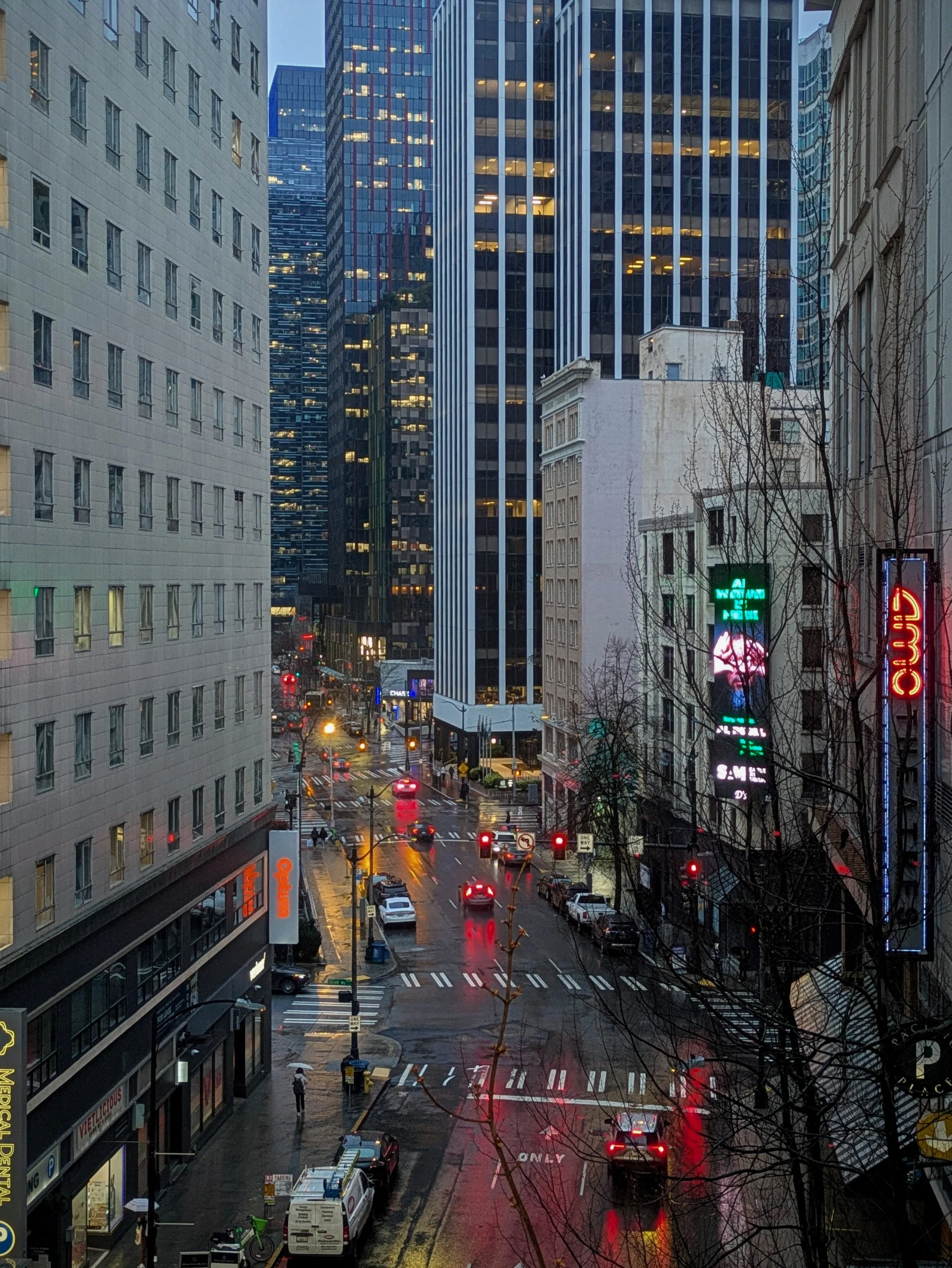 Seattle, WA - Road After Rain - Cell Phone 
