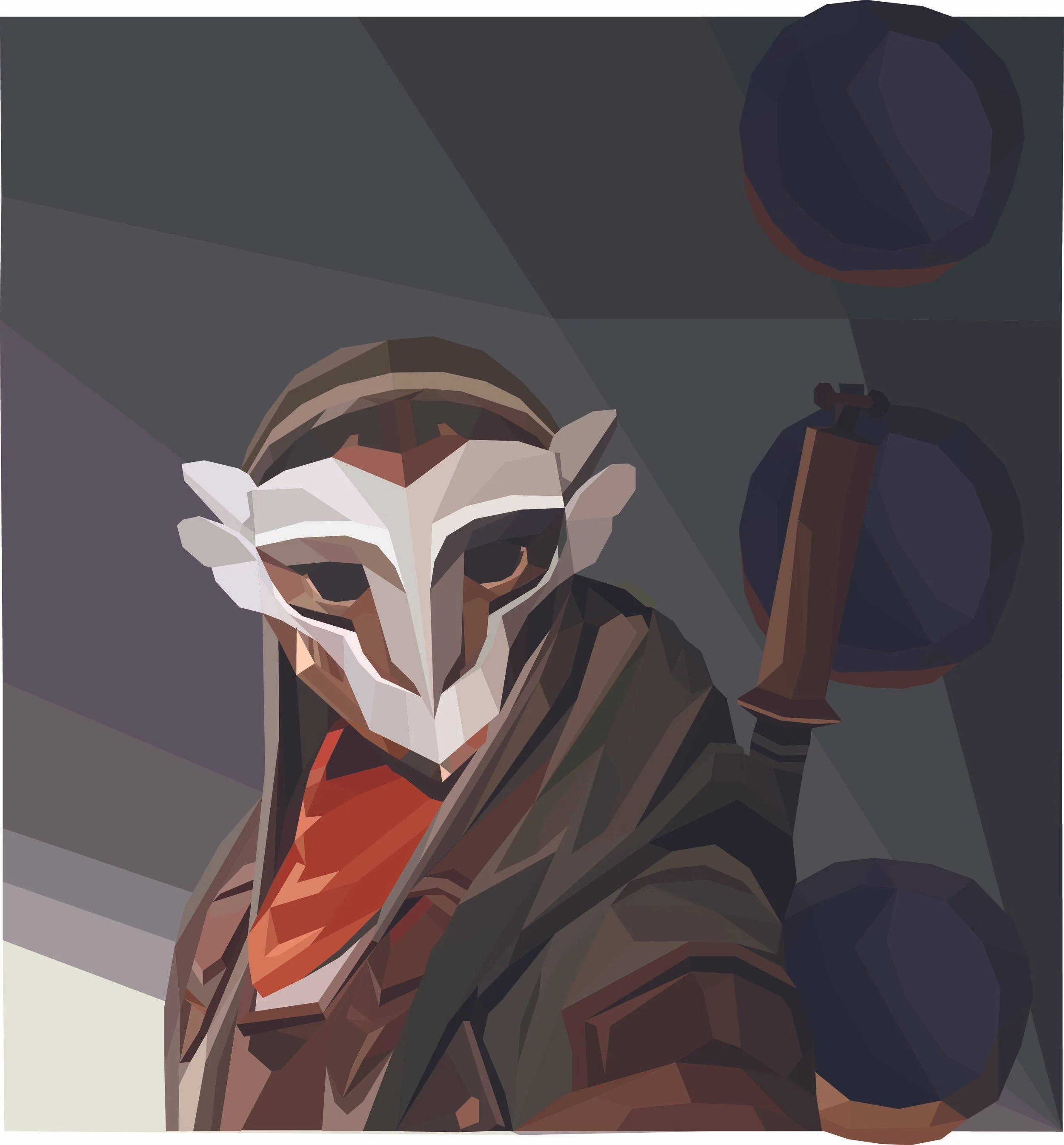 Polygon Illustration of Echo From Netflix series "Arcane" - Digital Art Piece