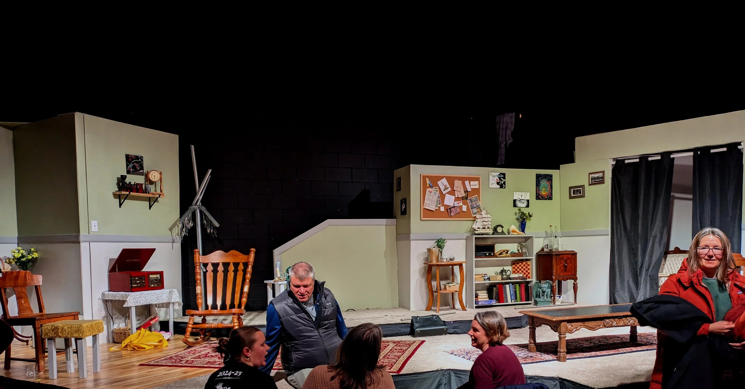Fort Collins, Co - Audience View of a High School Production of "Black Comedy" - Cell Phone 