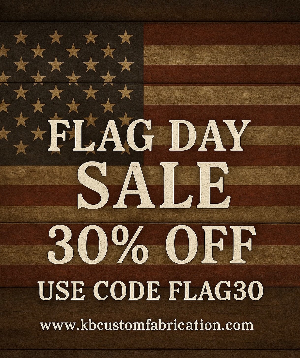 🇺🇸 FLAG DAY SALE ALERT! 🇺🇸
Celebrate your American pride with 30% OFF all Metal Flag signs from KB Fabrication!
Use code FLAG30 at checkout.

Hurry &mdash; this deal ends June 14th at midnight! 🕛
👉 www.kbcustomfabrication.com

#FlagDaySale #Met
