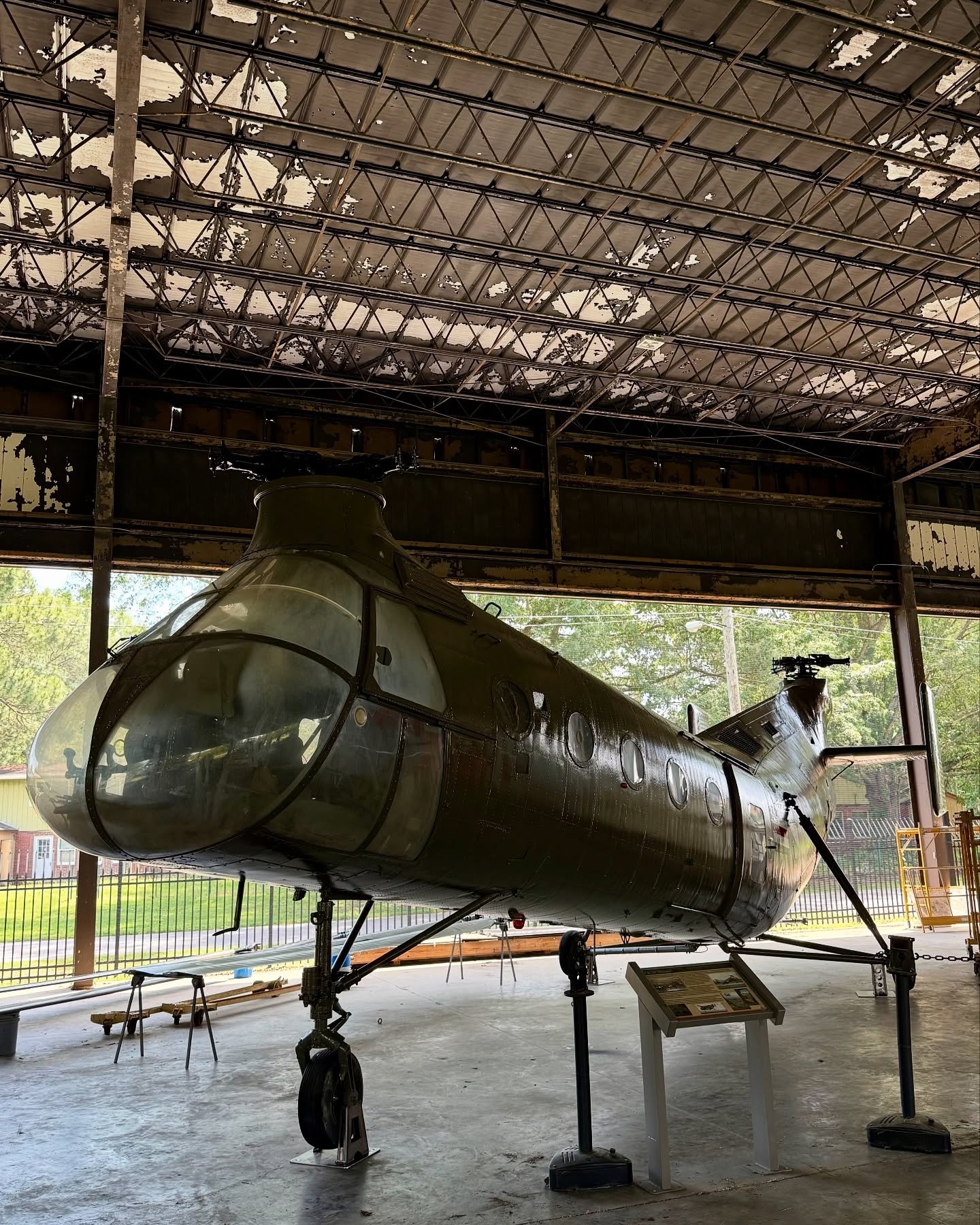 Check out these custom jack stands we recently fabricated and installed for a CH-21C Shawnee Helicopter. Built to handle the weight and honor the legacy of military history! 🇺🇸🇺🇸

#CustomWelding #CH21C #Helicopter  #MetalFabrication 
#WeldingShop