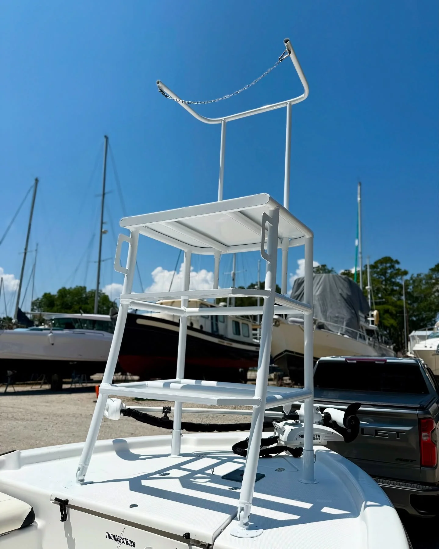 Proud to deliver this custom aluminum casting tower for a local customer!
As we don’t normally do marine fab often, It was nice to step out of the norm and shake it up with this!
Finished in time for the customer to get it mounted, Install