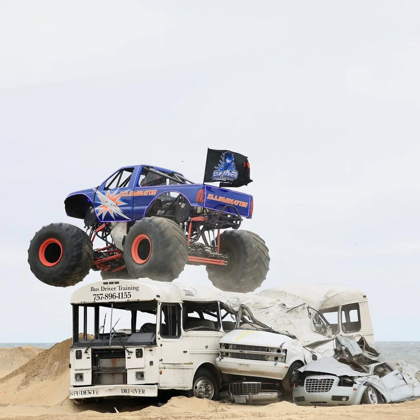 This weekend, our very own @travismowery_ will be behind the wheel of the Illuminator Monster Truck at @windvineyardsatsml in Tappahannock, Virginia!

Catch the action Saturday &amp; Sunday along with Family Fun, Wine, Monster Trucks, Demolition Derb