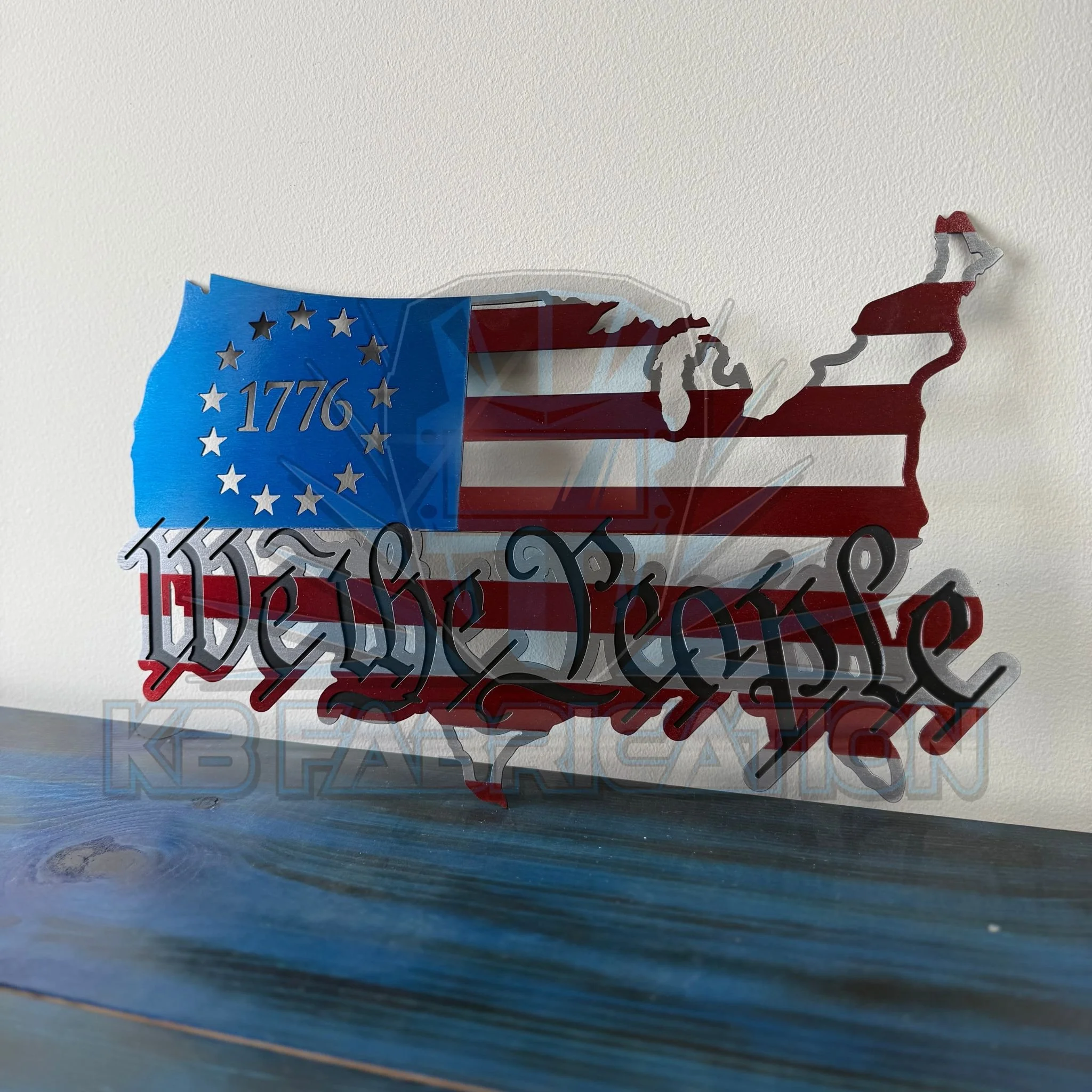 “We the People” American Flag Metal Wall Art