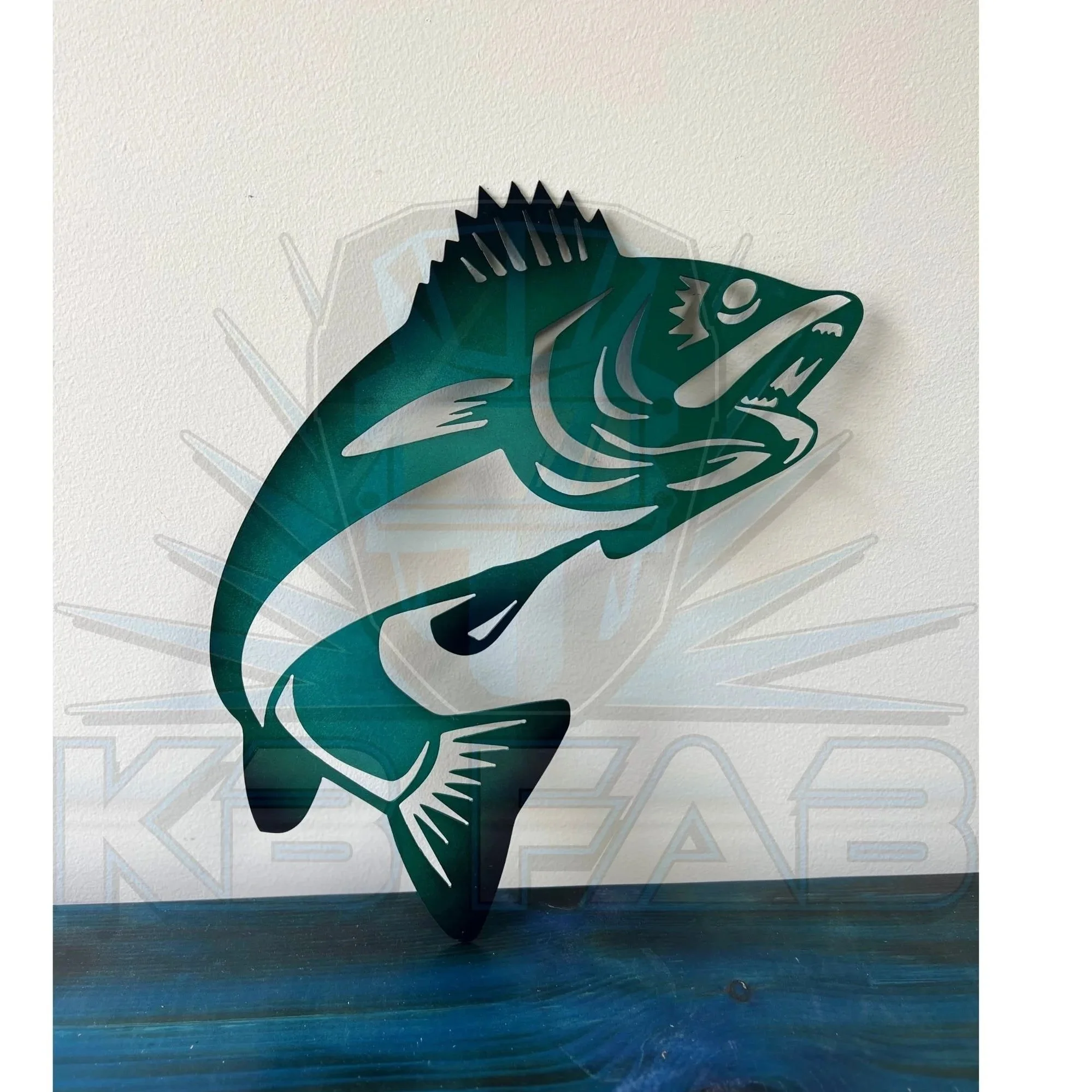 Bass Fish Metal Wall Art | Rustic Fishing Decor | KB Fabrication