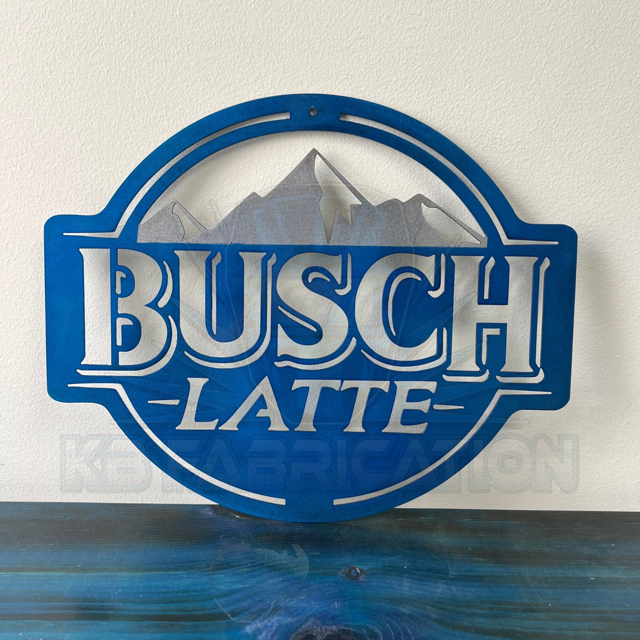 Busch Latte Metal Sign - Handmade Bar & Man Cave Wall Decor