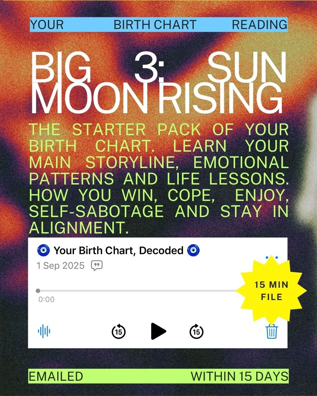 Your Big 3: 15 Minute Voice Memo