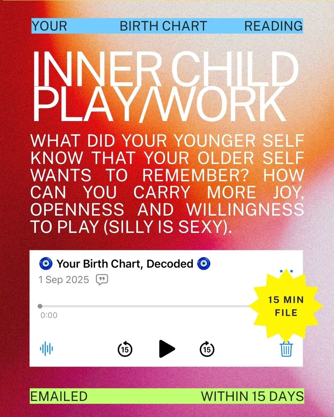 Inner Child Play/Work: 15 Minute Voice Memo