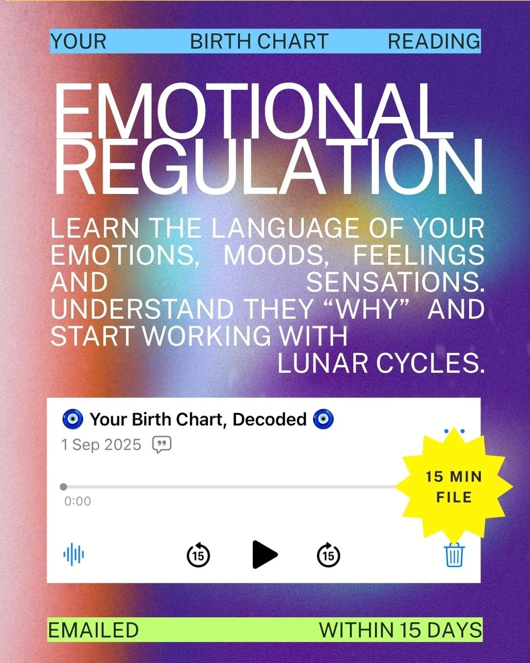 Emotional Regulation: 15 Minute Voice Memo Reading