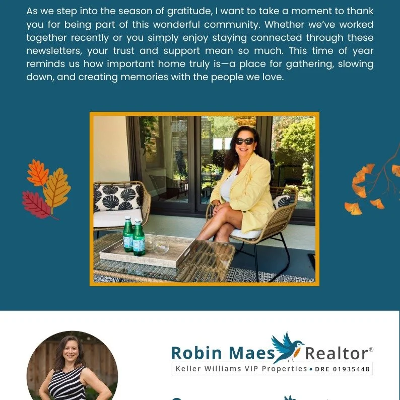 🍂 Seasonal touches that make a big impact 🍂

A few simple updates can instantly warm up your space:

🎃 Bring in natural elements like pumpkins, eucalyptus, or autumn leaves
✨ Add soft lighting with candles or warm-toned lamps
🛋️ Layer cozy throws