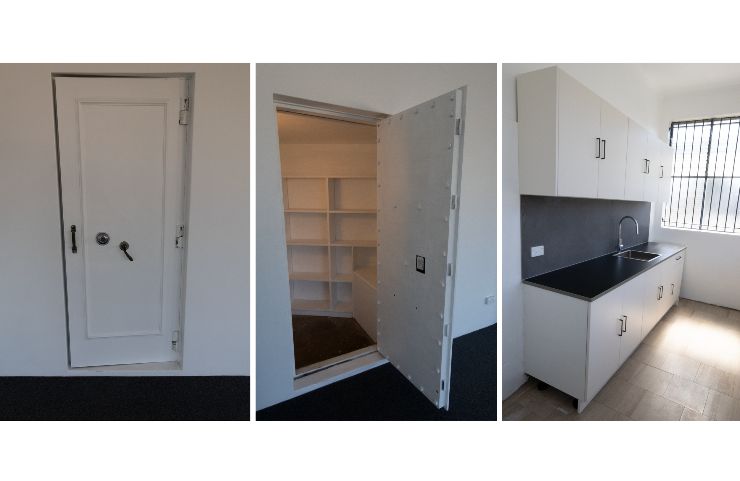 First Floor Safe and Kitchen