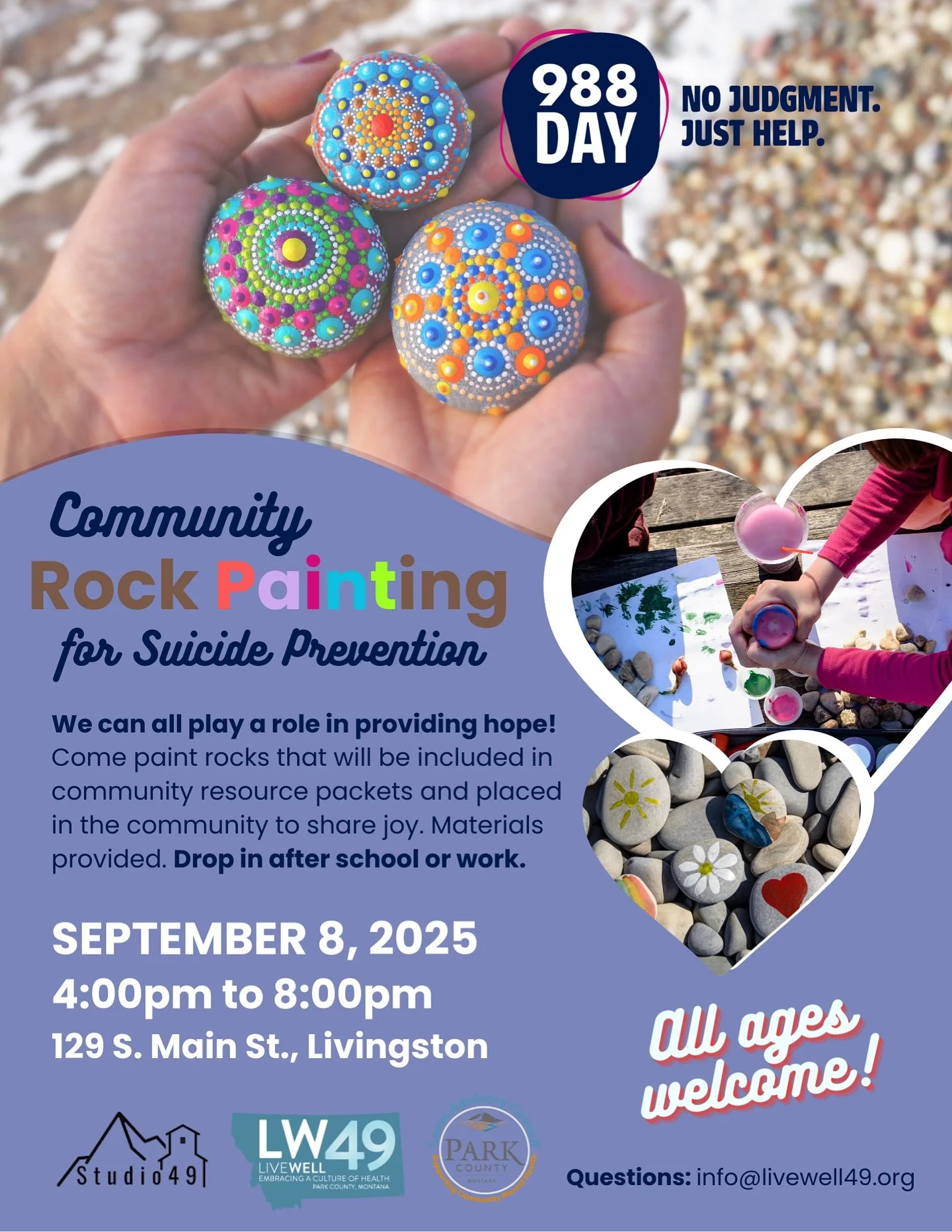 Please join us tomorrow, Monday 9/8 for this inclusive and inspiring community crafting opportunity. The Studio will be open from 4-8pm, drop in after school or work. 📍129 S Main Street in Livingston.

Repost from @aspen.mt -
https://www.livewell49.