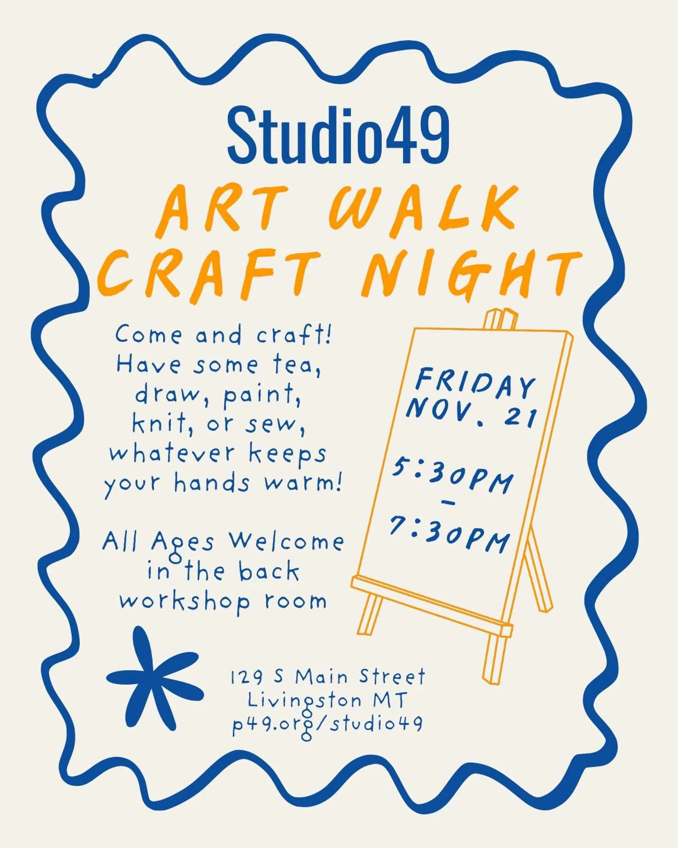 Come on down this Friday Art walk and say hello! 

We will be set up in the back workshop room, so bring a project, enjoy the evening, and explore the space. 

And make sure to stop by and see @creativereusemontana 
They will have the doors open at 5