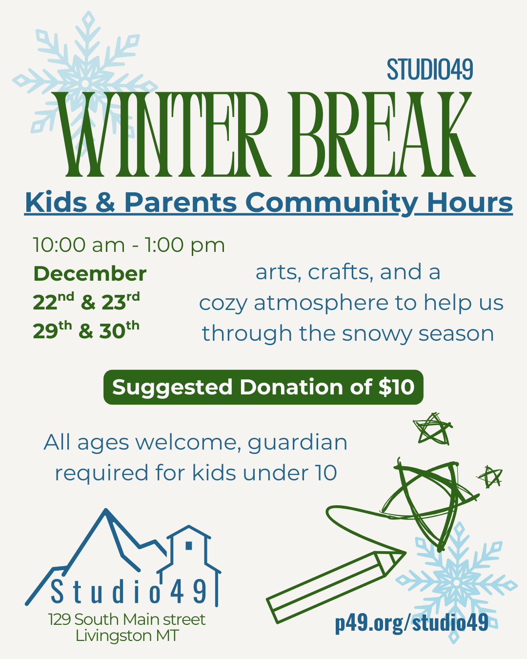 Winter Break Community Hours 