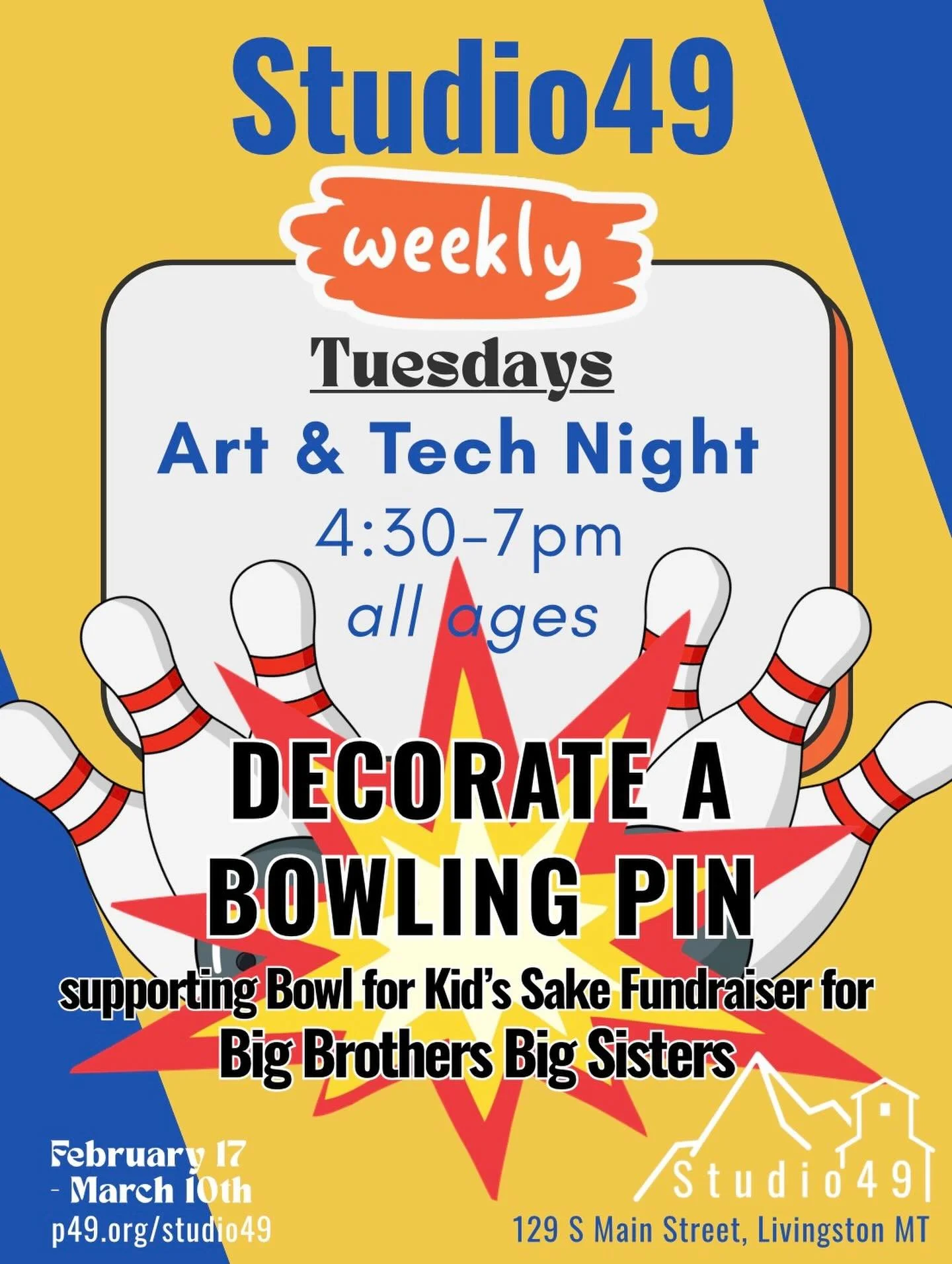 Hope you&rsquo;re ready to decorate some pins! 

Over the next few weeks, our Open Studio times will have the option to make some awesome trophies for @bbbs_bigskycountry_mt 

Come say hi and support!