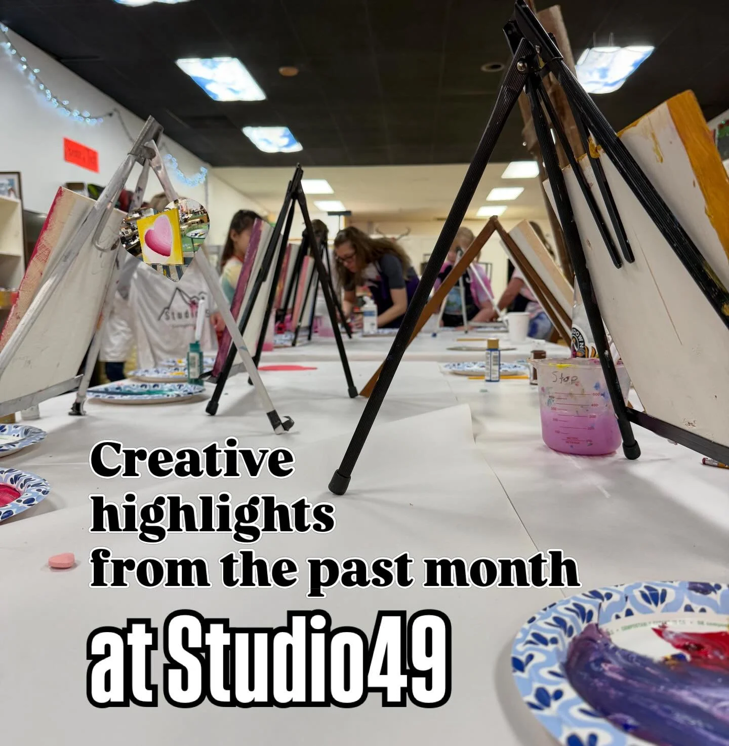 If you can&rsquo;t tell, we have been having fun down here at Studio49!
The past month has been busy, with more open hours, classes, and creations every week. 

Thank you to everyone who attends, all the kids, and each person who donates to keep our 