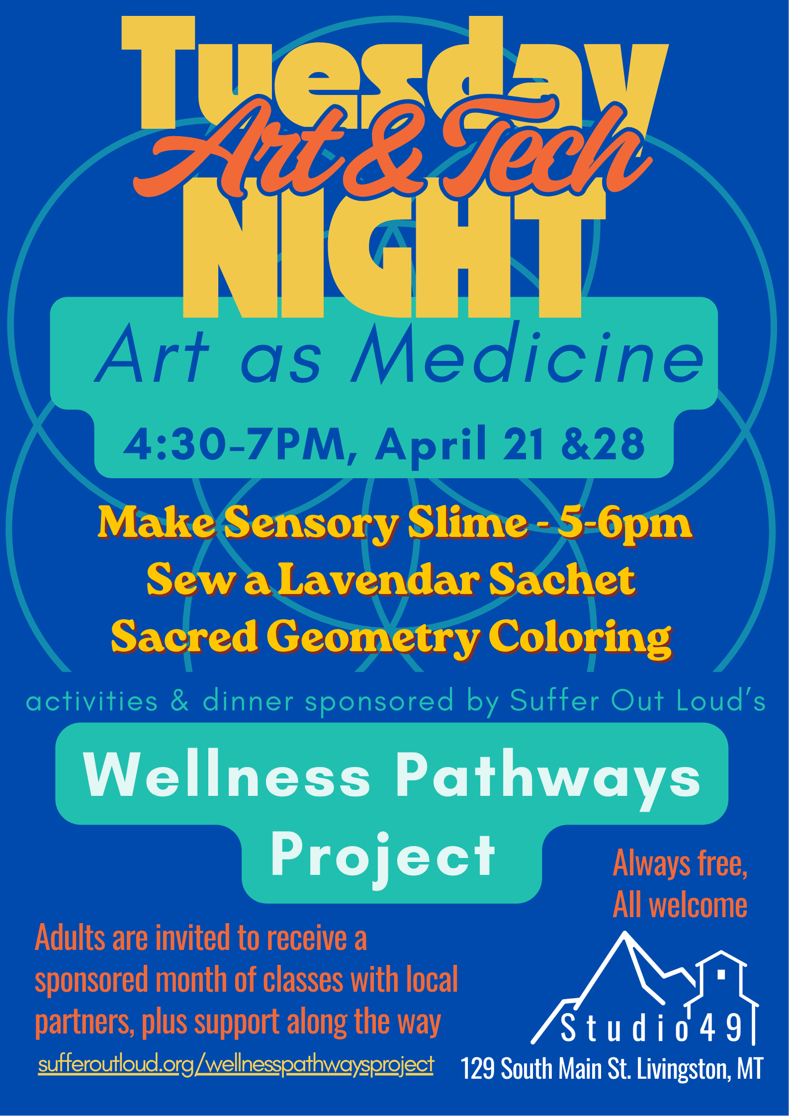 Tuesday Art &amp; Tech Night - Art as Medicine