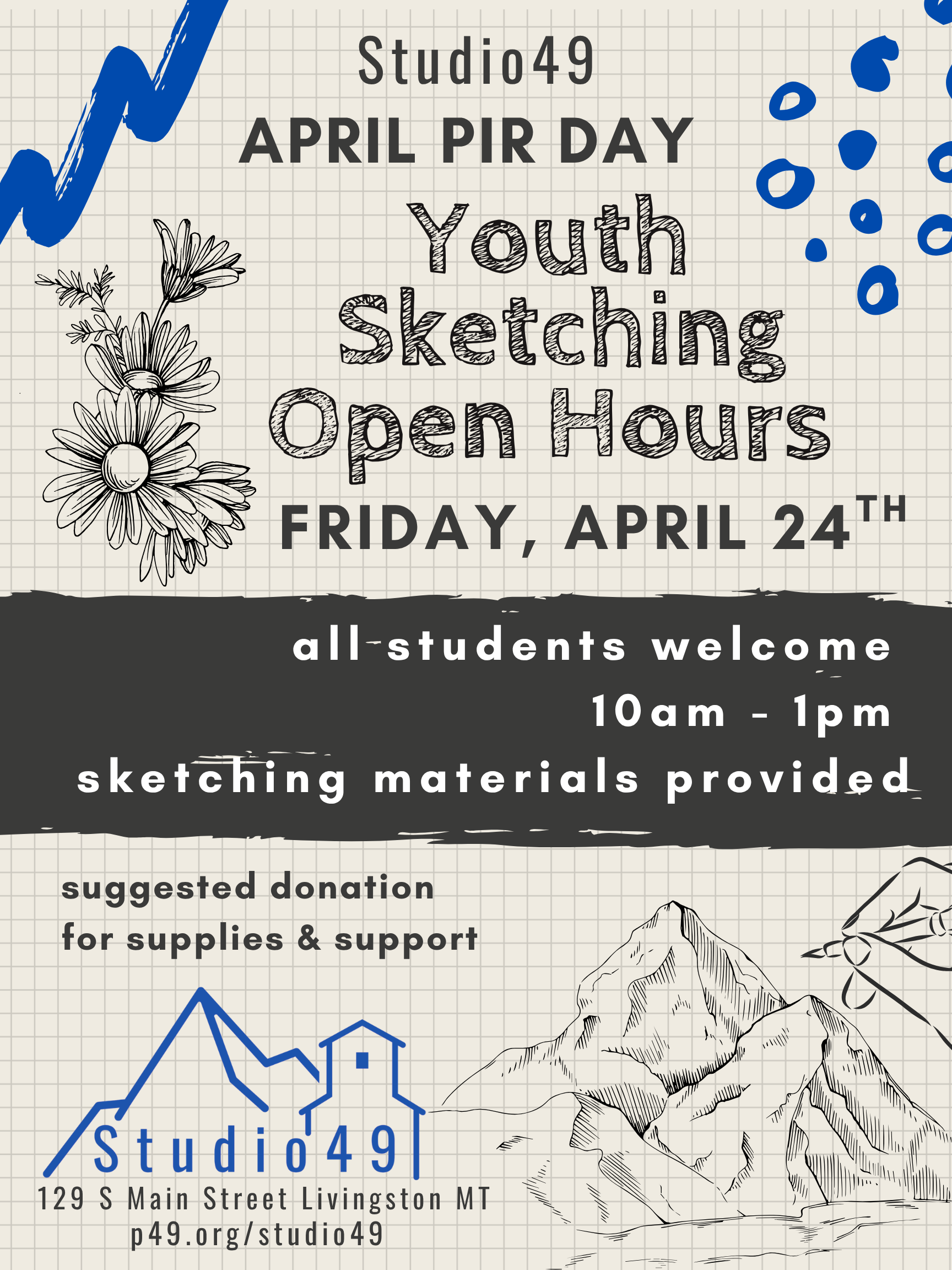 April PIR Day - Youth Sketching Open Hours