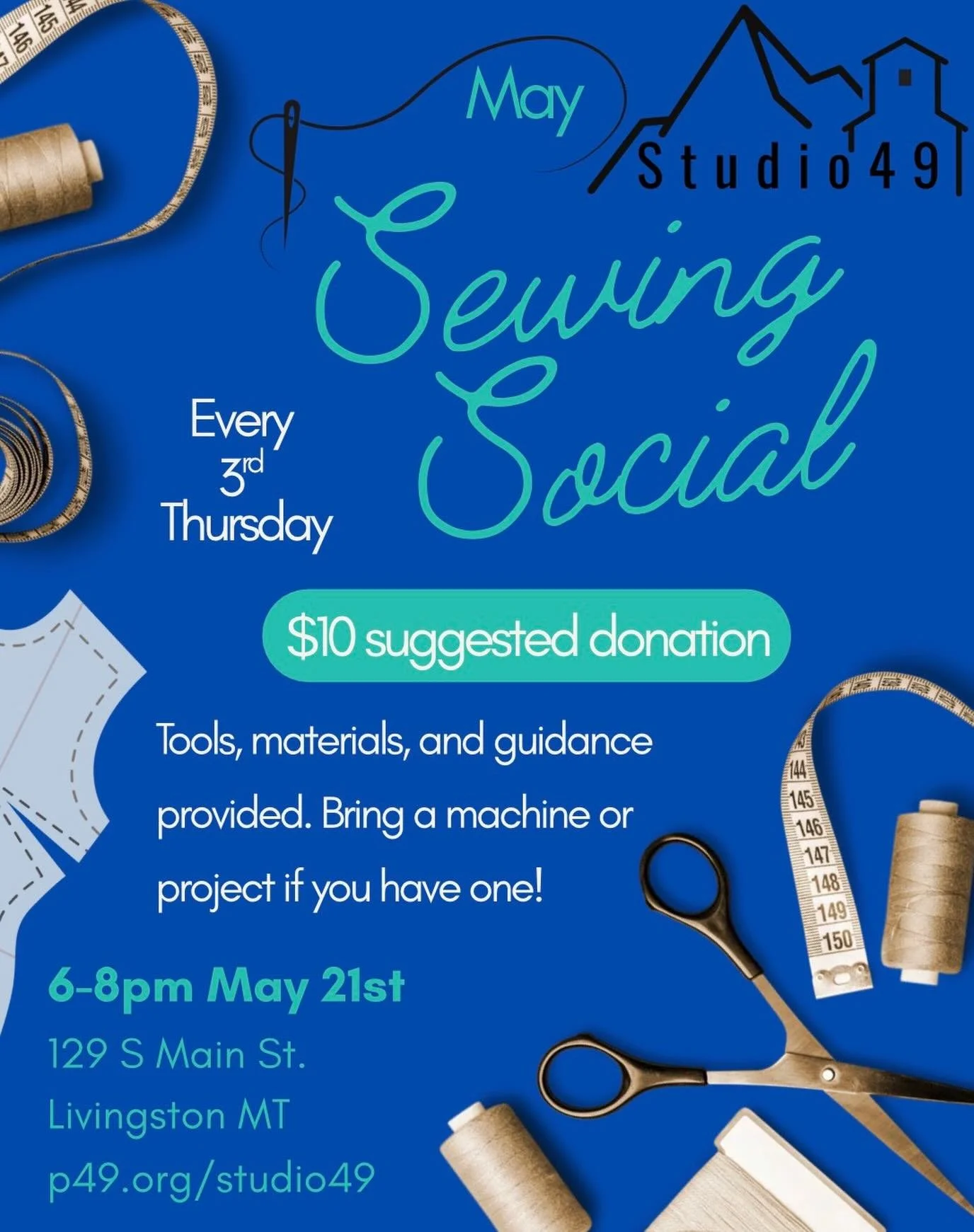 Join us for our last Sewing Social before summer with @cleobyellianna !! 🪡🧵🌸☀️

Guidance, supplies, and crafty evening vibes! 

And keep your eyes peeled for our monthly summer supplement to support all types of textile artists with @creativereuse