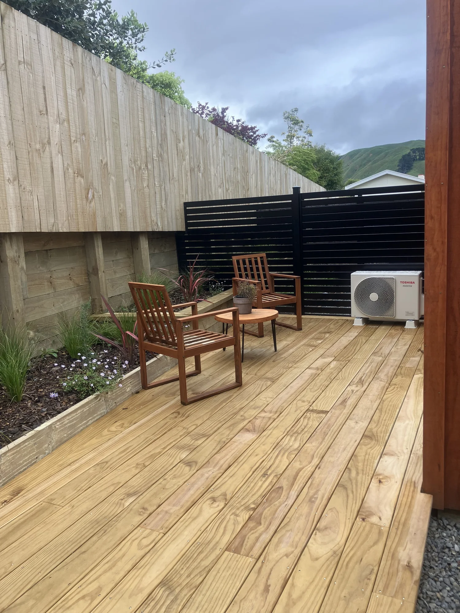 Waikanae townhouse pine deck landscaping Keen Builders