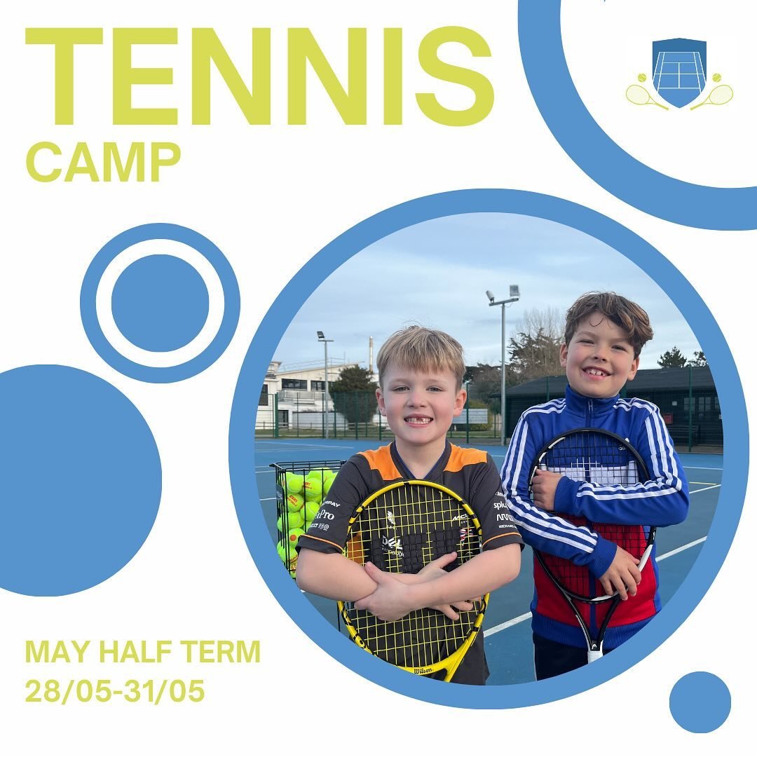 SIGN UP NOW for our May Half Term Camp 🤩

🎾 28/05-31/05
🎾 9am-1pm (early drop off 8:30am)
🎾 4y/o-14y/o
🎾 &pound;104 members / &pound;112 non-members

For more info contact Jolien via coaching@lmtc.je

#lmtc #lesmiellestennisclub #kidscamp #kidst