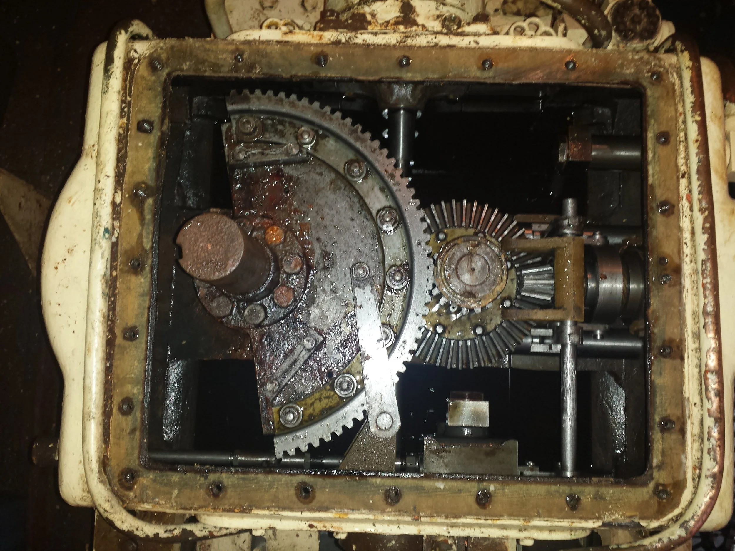 Gears controlled from the Bridge of the MV Balmoral