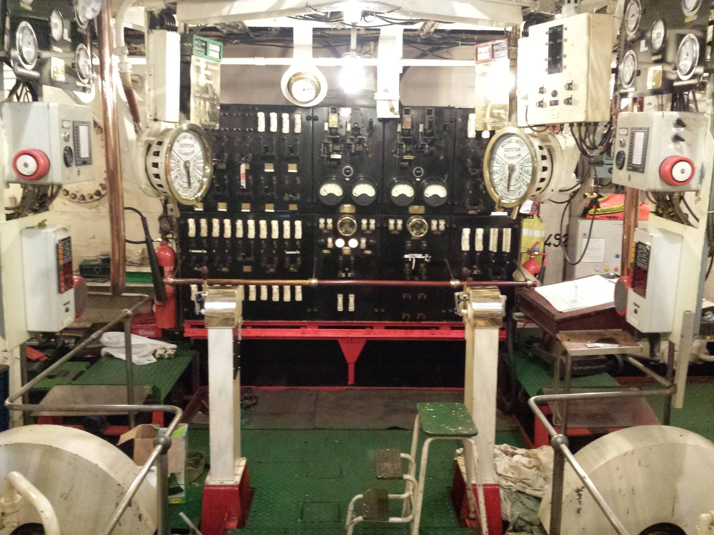 Electric Switchboard of the Balmoral between the main engines