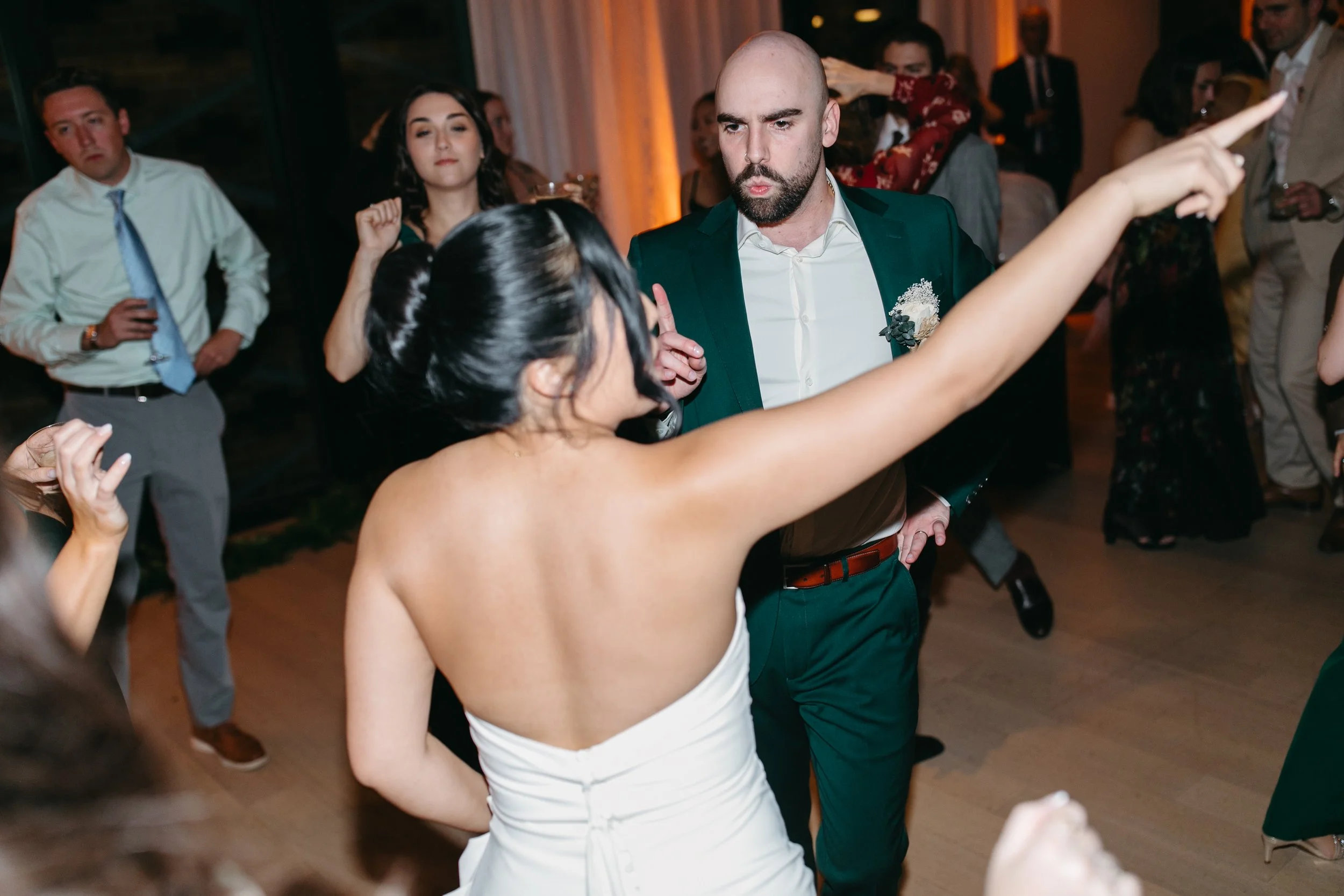 Couple celebrating on the dance floor