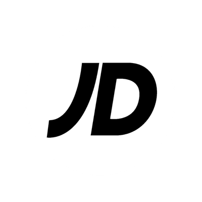 JD Sports White Logo with black letters