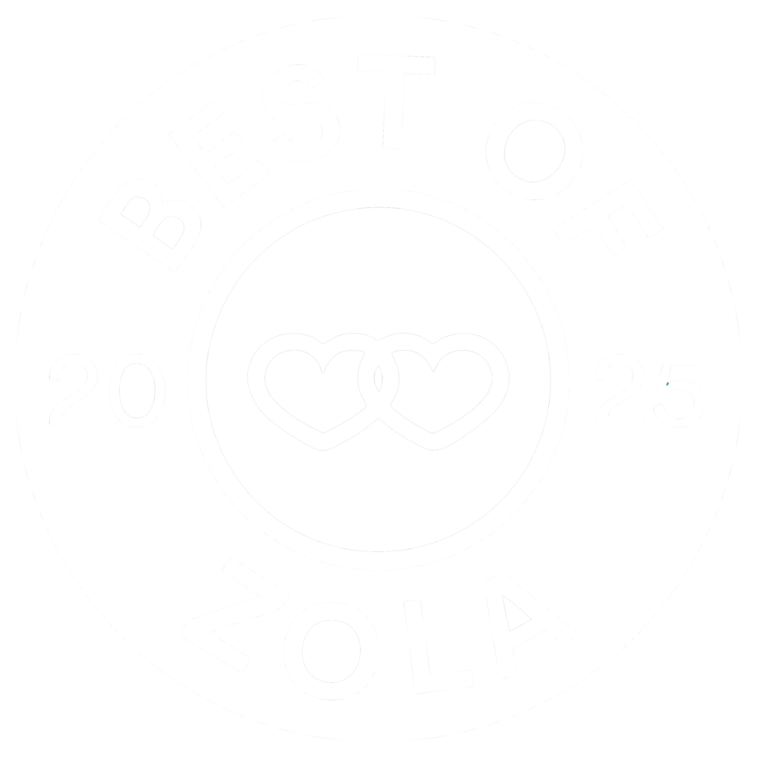 Best of Zola 2025 Badge (in white)