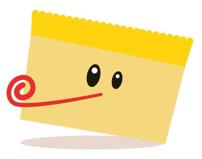 Cute cartoon boy lemon cupcake. Cupcake shaped yellow body with large black eyes, blowing red party whistle.