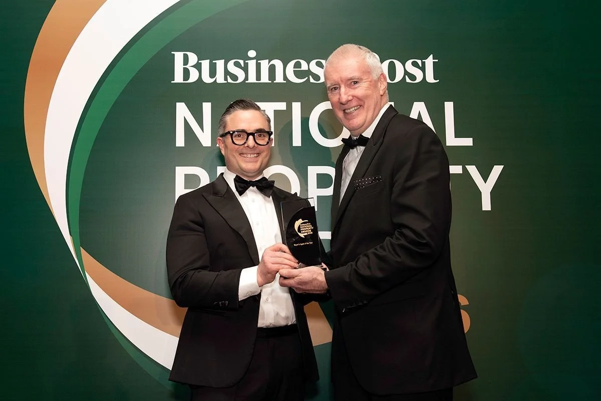 Andrew Rhatigan presented with Buyer's Agent of the Year 2026 at the Business Post National Property Awards