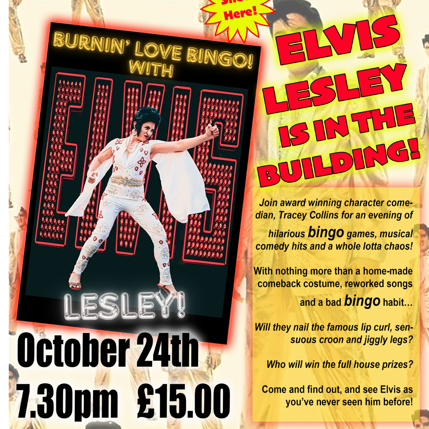 Burnin' Love Bingo with Elvis Lesley