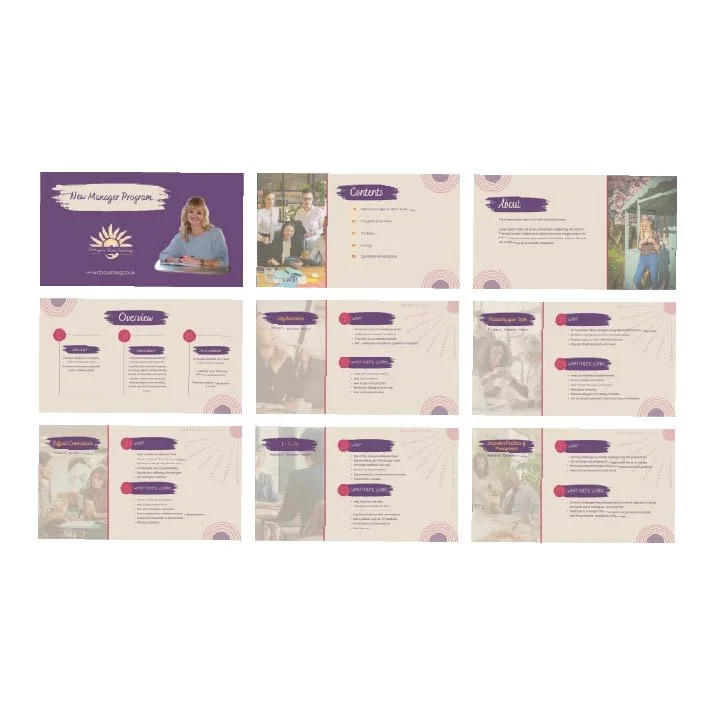 Presentation document for a coach