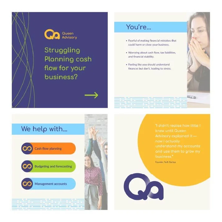 Social media posts for and accountant