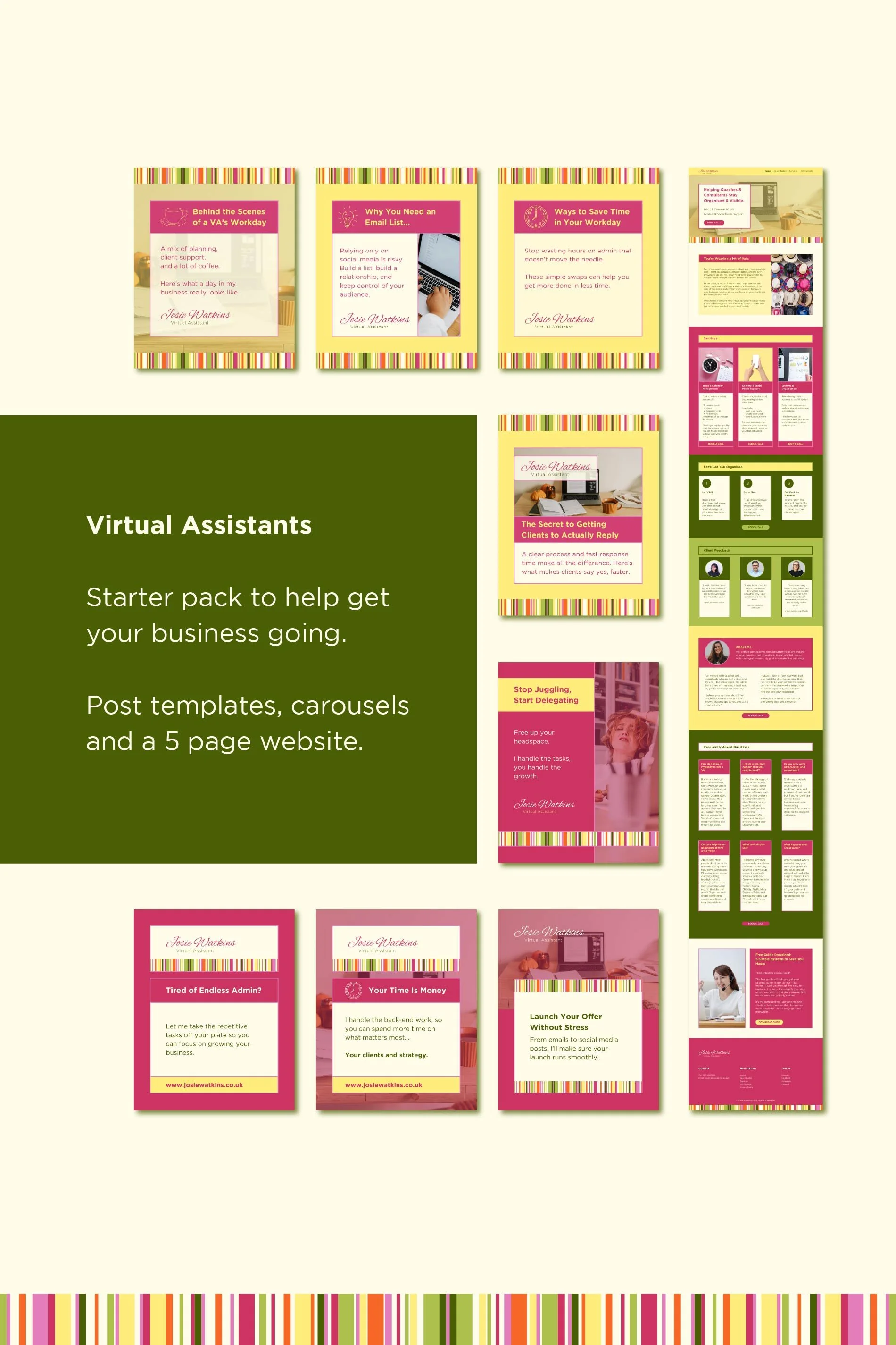 Virtual Assistant Starter Pack - Canva Bundle