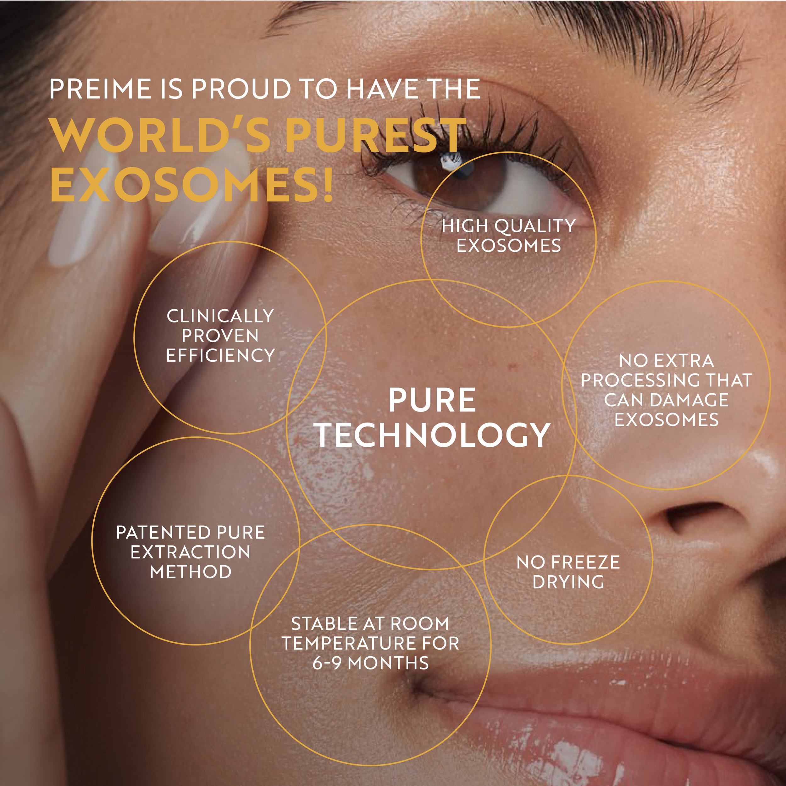 womens face depicting the benefits of exosomes