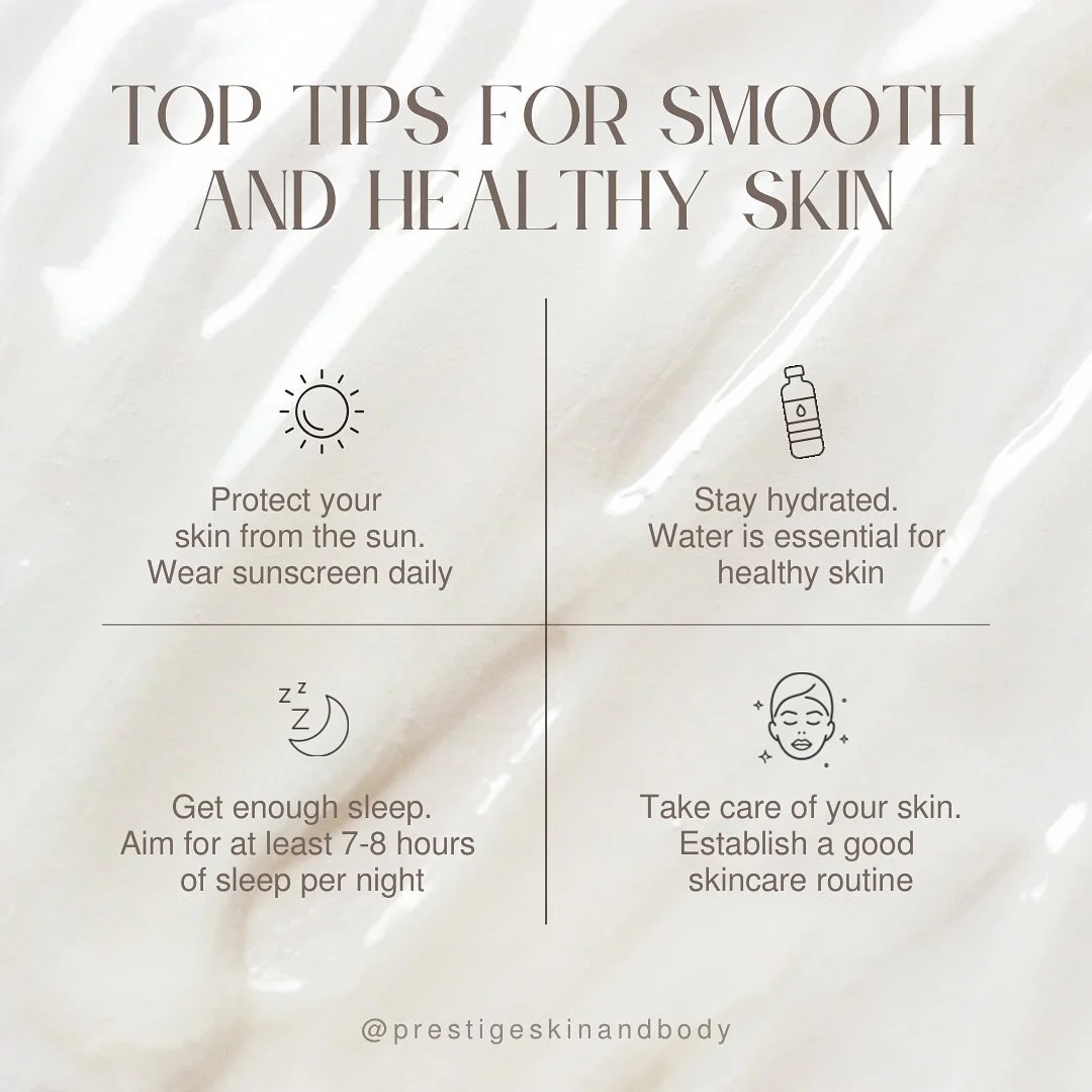 Skin tip Saturday! 🫧🧖🏼&zwj;♀️
Glowing, healthy skin doesn&rsquo;t happen overnight - it comes from small daily habits that make a big difference!
.
.
.
.
Here are our top 4 skin tips that we swear by! ✨
1️⃣ SPF - Every single day!
- the best anti-